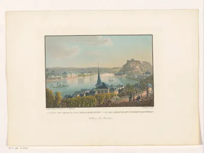 Gezicht op Koblenz en Ehrenbreitstein
