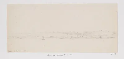 Gezicht op Kupang vanuit de zee, Timor