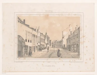 Gezicht op La Grande Rue te Geraardsbergen