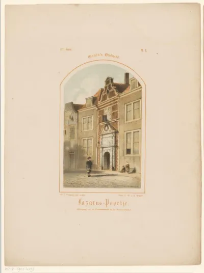 Gezicht op Lazaruspoortje te Gouda