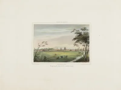 Gezicht op Leeuwarden vanuit het noordwesten