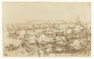 Gezicht op legerplaats bij het Klooster Bethlehem