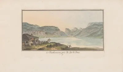 Gezicht op Les Charbonnières aan het Lac de Joux