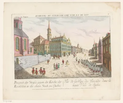 Gezicht op Les Récollets te Québec