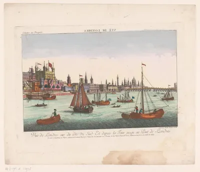 Gezicht op Londen vanaf de Thames