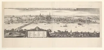 Gezicht op Mainz en de Rijn