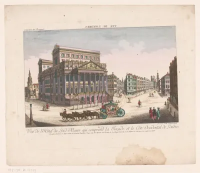 Gezicht op Mansion House te Londen