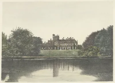 Gezicht op Melbury House nabij Evershot in Dorset