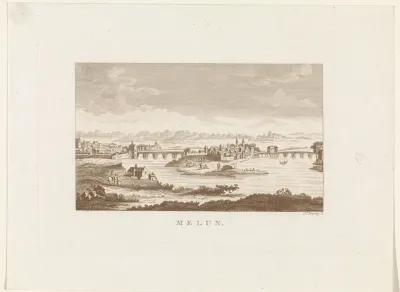 Gezicht op Melun