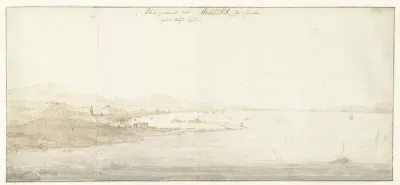 Gezicht op Messina, Sicilië