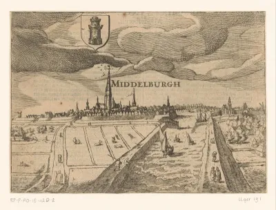 Gezicht op Middelburg