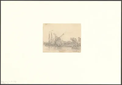 Gezicht op molen bij de Watergraafsmeer