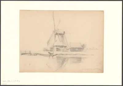 Gezicht op molen De Bloem