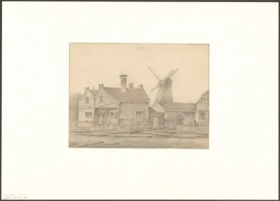 Gezicht op molen De Dommekracht vanaf de Voorweg