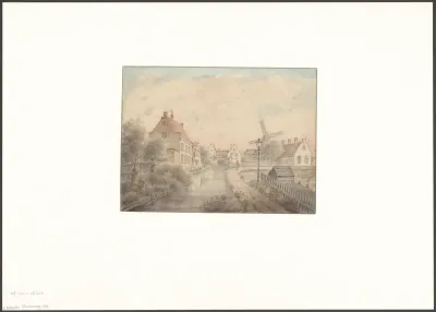Gezicht op molen De Otter vanaf de Achterweg