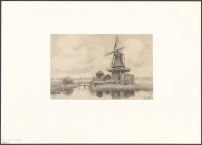 Gezicht op molen De Pauw