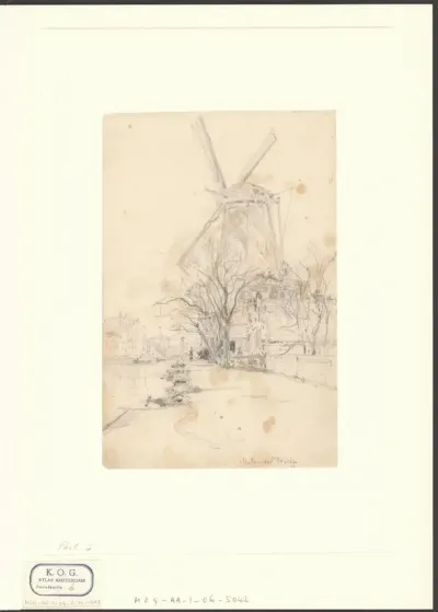Gezicht op molen De Wolf