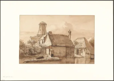Gezicht op molen Het Blok