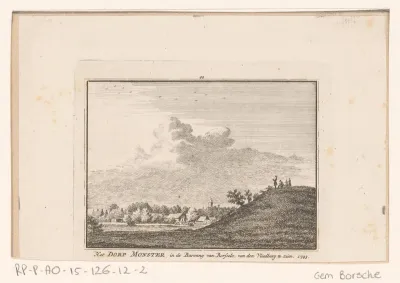 Gezicht op Monster, gezien van bij de vliedberg, 1743