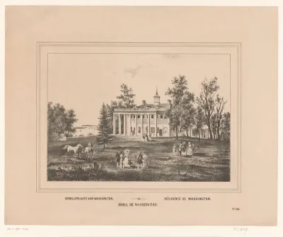 Gezicht op Mount Vernon, verblijfplaats van George Washington