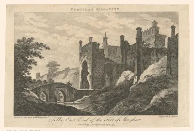Gezicht op Munger Fort in Bihar