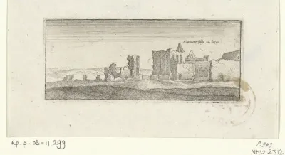 Gezicht op Newark Abbey