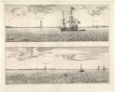 Gezicht op Oostvoorne / Gezicht op een vuurbaken