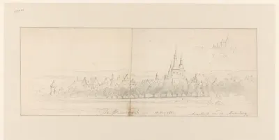 Gezicht op Osnabrück, vanaf de Musenburg