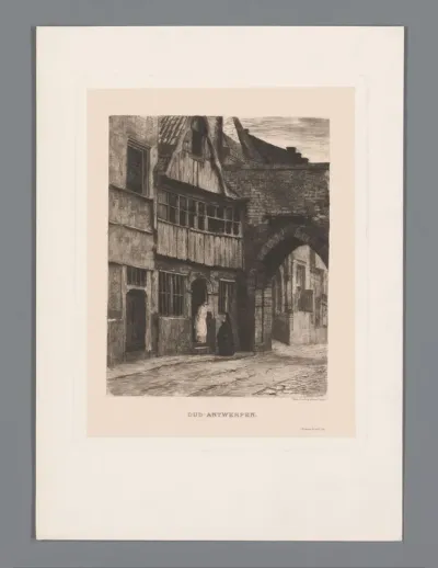 Gezicht op oud Antwerpen