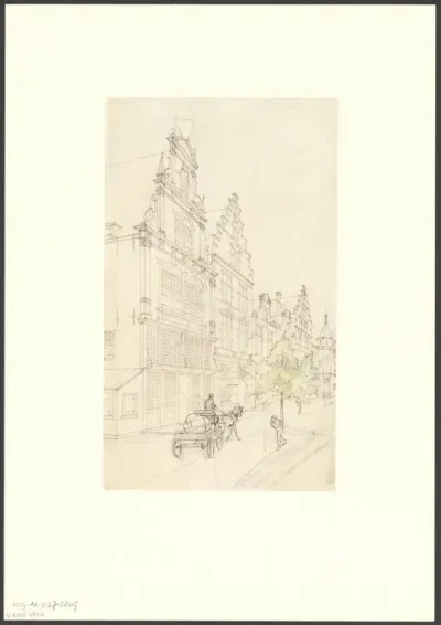 Gezicht op Oud-Holland tijdens de Wereldtentoonstelling voor het Hotel- en Reiswezen in 1895