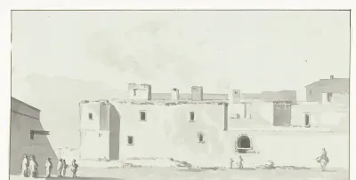 Gezicht op oud paleis van de Graaf van Egmond-Pignatelli in Cerignola