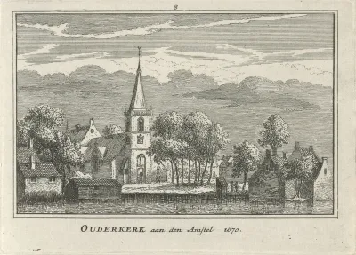 Gezicht op Ouderkerk aan de Amstel