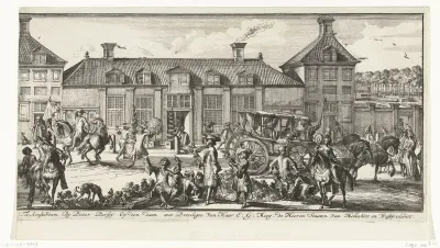 Gezicht op Paleis Het Loo (profiel, rechterdeel)
