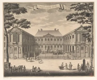 Gezicht op Paleis Noordeinde te Den Haag