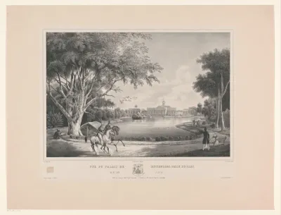 Gezicht op paleis te Buitenzorg