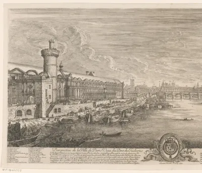 Gezicht op Parijs vanaf de Pont des Tuileries