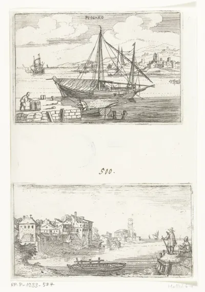 Gezicht op Pescara en Huizen aan een baai