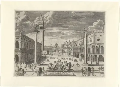 Gezicht op Piazzetta te Venetië, 1585