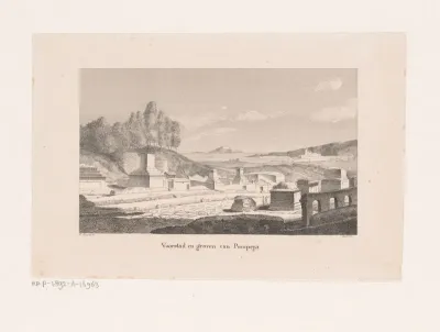 Gezicht op Pompeii