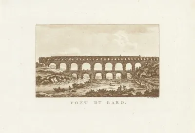 Gezicht op Pont du Gard
