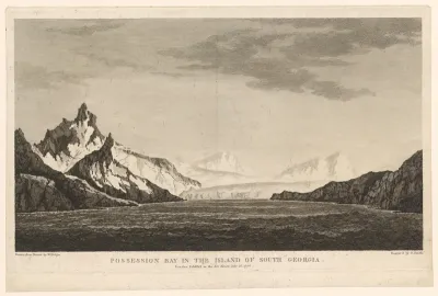 Gezicht op Possession Bay in Zuid-Georgia