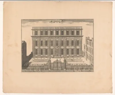 Gezicht op Powis House in Londen
