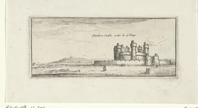 Gezicht op Queenborough Castle