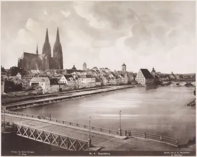 Gezicht op Regensburg, Duitsland