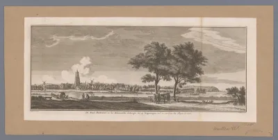 Gezicht op Rhenen vanaf de overkant van de Rijn