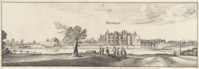 Gezicht op Richmond Palace in Surrey