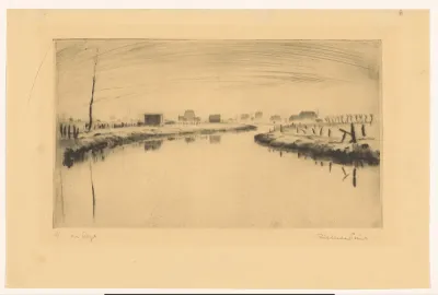 Gezicht op rivier de Leie