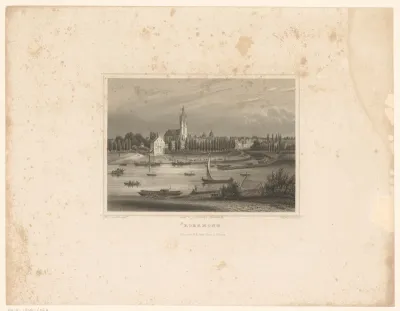 Gezicht op Roermond en de Maas