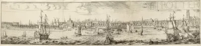 Gezicht op Rotterdam vanaf de Maas (linkerhelft)