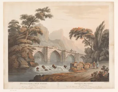 Gezicht op Roughty Bridge, Kerry